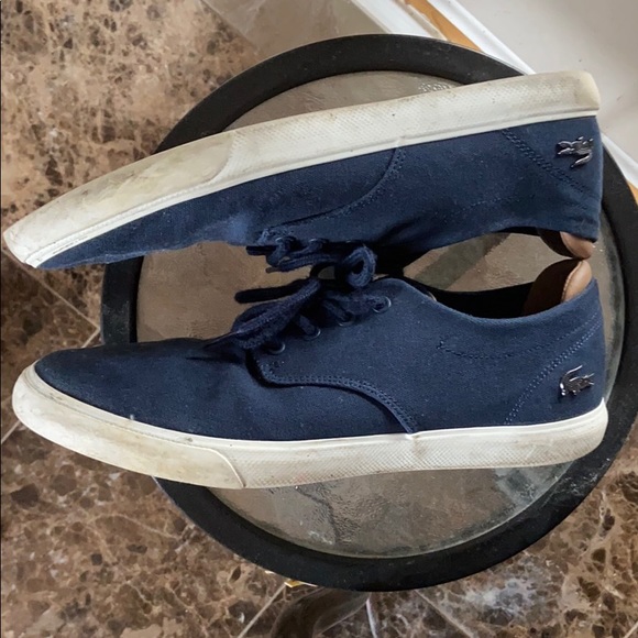 Men’s blue Lacoste sneakers Size 10 - Picture 3 of 5